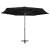 Umbrelă de soare de exterior cu stâlp din oțel, negru, 300 cm, 4 image