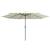Umbrelă de soare de exterior, stâlp metalic, alb nisipiu 400 cm, 3 image
