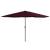 Umbrelă de soare de exterior, stâlp metalic, roșu bordo, 400 cm