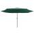 Umbrelă de soare de exterior, stâlp metalic, verde, 400 cm, 3 image