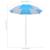 Umbrelă de plajă adăpost, albastru și alb, 180 cm, țesătură, 5 image