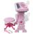 Orgă pentru copii cu scaun/microfon, 37 clape, roz, 4 image