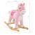Balansoar cal, pluș, 65 x 32 x 58 cm, roz, 5 image