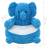 Elefant de jucărie, albastru, pluș, 4 image
