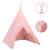 Cort de copii teepee cu geantă, roz, 120x120x150 cm, piersică, 2 image