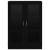 Dulap cu vitrină, negru, 82,5 x 30,5 x 115 cm, pal, 6 image