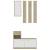 Mobilier de hol, alb și stejar sonoma, 100x25x76,5 cm, pal, 7 image