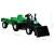 Tractor copii cu pedale, remorcă şi încărcător, verde și negru, 8 image