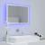 Oglindă de baie cu led, alb extralucios, 60x8,5x37 cm, pal, 3 image