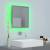 Oglindă de baie cu led, gri extralucios, 40x8,5x37 cm, pal, 3 image