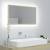 Oglindă de baie cu led, stejar sonoma, 80x8,5x37 cm, pal