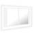 Dulap de baie cu oglindă și led, alb, 80x12x45 cm, 2 image