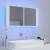 Dulap de baie cu oglindă și led, alb, 90x12x45 cm, 3 image