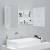 Dulap de baie cu oglindă și led, alb extralucios, 90x12x45 cm, 6 image
