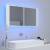 Dulap de baie cu oglindă și led, alb extralucios, 90x12x45 cm, 3 image