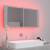 Dulap de baie cu oglindă și led, gri beton, 100x12x45 cm, 6 image