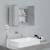 Dulap de baie cu oglindă și led, gri beton, 60x12x45 cm, 6 image