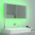 Dulap de baie cu oglindă și led, gri beton, 90x12x45 cm, 4 image