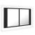 Dulap de baie cu oglindă și led, negru, 80x12x45 cm, 2 image