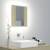 Dulap de baie cu oglindă și led, stejar sonoma, 40x12x45 cm