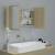 Dulap de baie cu oglindă și led, stejar sonoma, 80x12x45 cm, 6 image