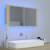 Dulap de baie cu oglindă și led, stejar sonoma, 90x12x45 cm, 3 image