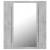 Dulap de baie cu oglindă & led, gri beton, 40x12x45 cm, 9 image