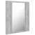 Dulap de baie cu oglindă & led, gri beton, 40x12x45 cm, 8 image