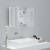 Dulap de baie cu oglindă/led, alb extralucios, 60x12x45 cm, 6 image