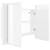 Dulap de baie cu oglindă/led, alb extralucios, 60x12x45 cm, 11 image