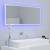 Oglindă de baie cu led, alb extralucios, 100x8,5x37 cm, pal, 3 image