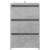 Noptiere, 2 buc., gri beton, 40x35x62,5 cm, pal, 5 image