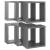 Raft de perete cub, 6 buc., gri extralucios, 30x15x30 cm, pal, 5 image