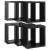 Rafturi de perete cub negru extralucios 6 piese 30x15x30 cm, 5 image