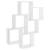 Raft de perete cub, alb lucios, 78x15x93 cm pal, 2 image