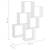 Raft de perete cub, alb lucios, 78x15x93 cm pal, 6 image