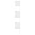 Raft de perete, alb extralucios, 20x20x127,5 cm, pal, 7 image