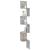 Raft de perete pentru colț, gri beton, 20x20x127,5 cm , pal, 5 image