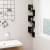 Raft de perete pentru colț, negru, 20x20x127,5 cm, pal