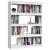 Bibliotecă/separator cameră alb 100x30x135,5 cm lemn masiv pin, 4 image