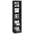 Bibliotecă/separator cameră negru 40x30x167,5 cm lemn masiv pin, 4 image
