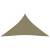 Parasolar, bej, 3x4x4 m, țesătură oxford, triunghiular, 3 image