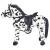Cal de jucărie din pluș xxl, alb și negru, 2 image