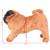 Jucărie de pluș în picioare, câine mops, maro deschis, xxl, 5 image