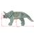 Jucărie de pluș verticală dinozaur triceratops, verde, xxl, 5 image