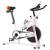 Bicicletă antrenament fitness, cu senzori puls, alb și roșu, 2 image