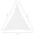 Parasolar, alb, 5x6x6 m, țesătură oxford, triunghiular, 6 image