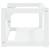 Cadru chiuvetă de baie pentru perete, alb, 59x38x31 cm, fier, 4 image