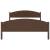 Cadru de pat, maro închis, 160x200 cm, lemn masiv de pin, 4 image