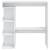 Masă bar cu raft de depozitare, alb, 100x50x101,5 cm, pal, 5 image